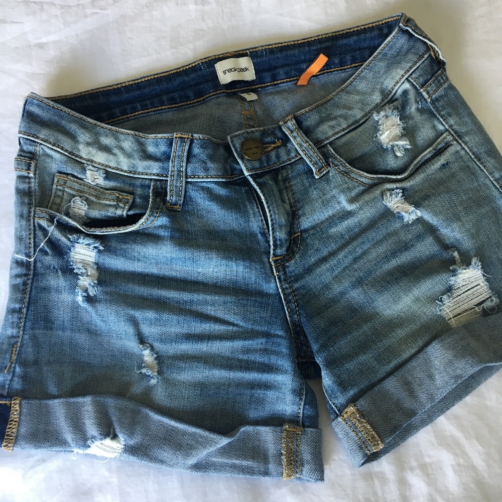 Distressed Jean shorts